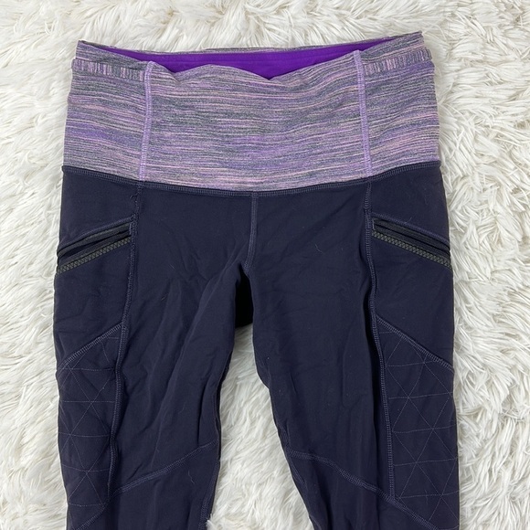 Lululemon Toasty Tech Tight II Black Grape / Space Dye Camo Tender Violet Black - Picture 2 of 6